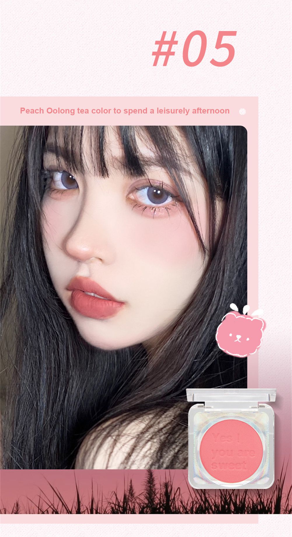 6 Colors Peach Red Rouge Blush And Mashed Lasting Natural Cream Cheek Professional Contour Tint Blush Pink Red Blusher Cosmetic