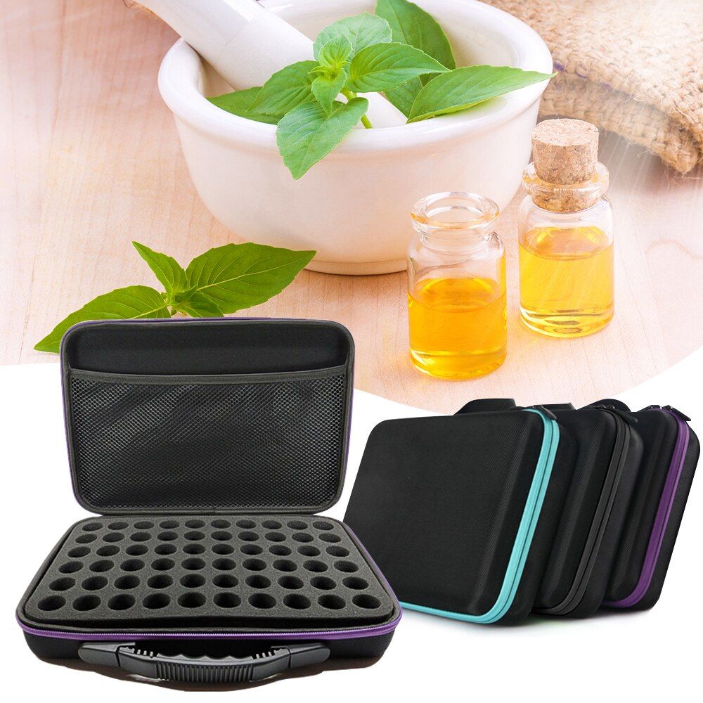 60 Bottles Essential Oil Case Storage Bag Holder Portable Travel Essential Oil Bottle Organizer Women Oil Collect Case