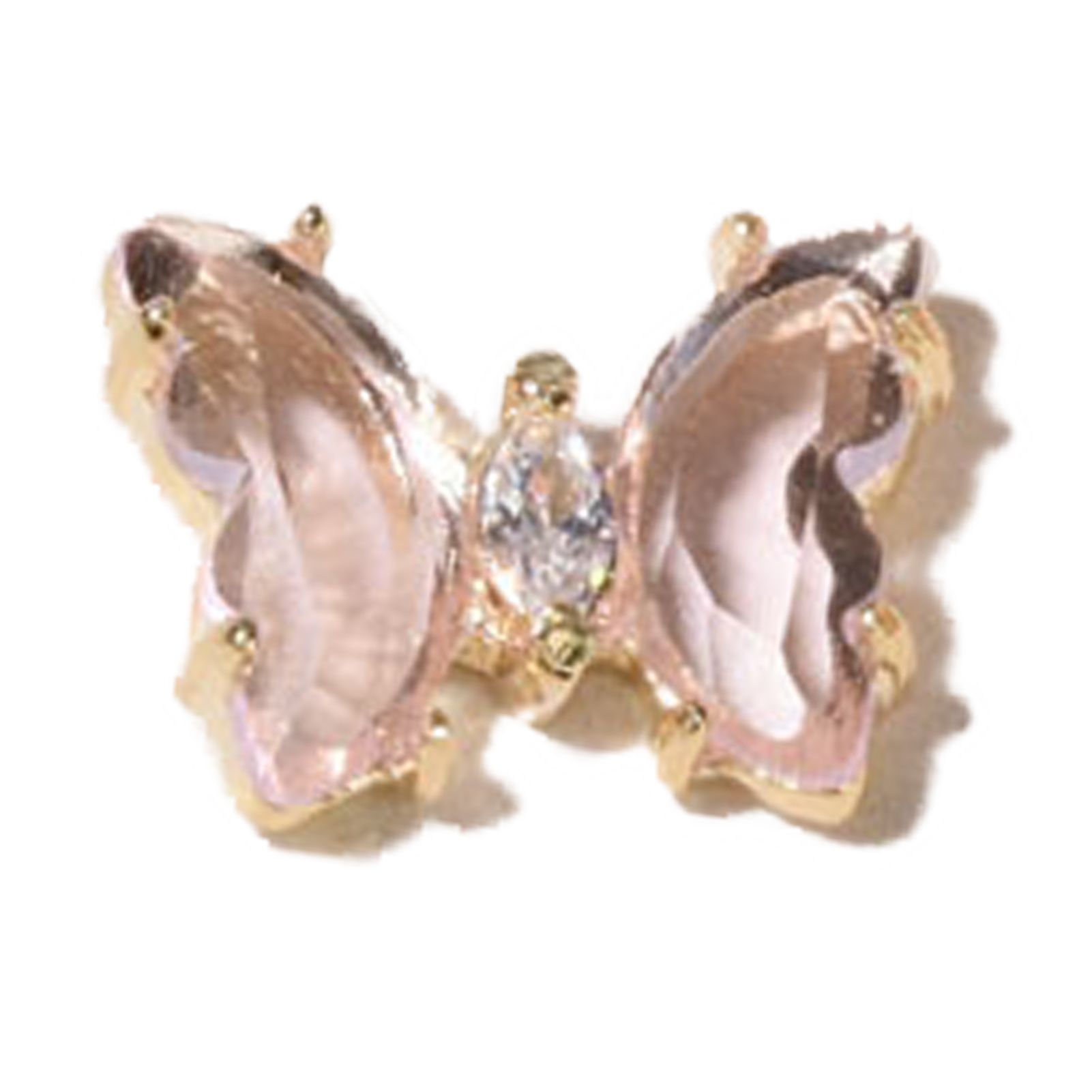 Nail Ornament Butterfly Shape 3D Effect Colorful Nail Charms Zircon Decorations Luxury Charm for Female