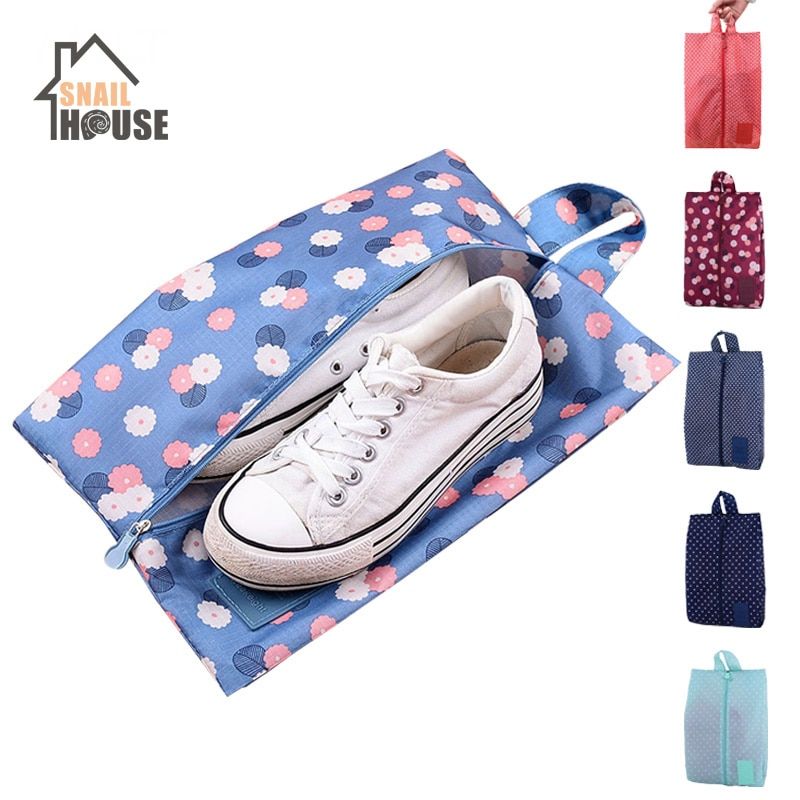 Snailhouse Portable Foldable Waterproof Travel Shoe Bag Storage Bag Convenient Zipper Storage Organizer Shoes Sorting Save Space