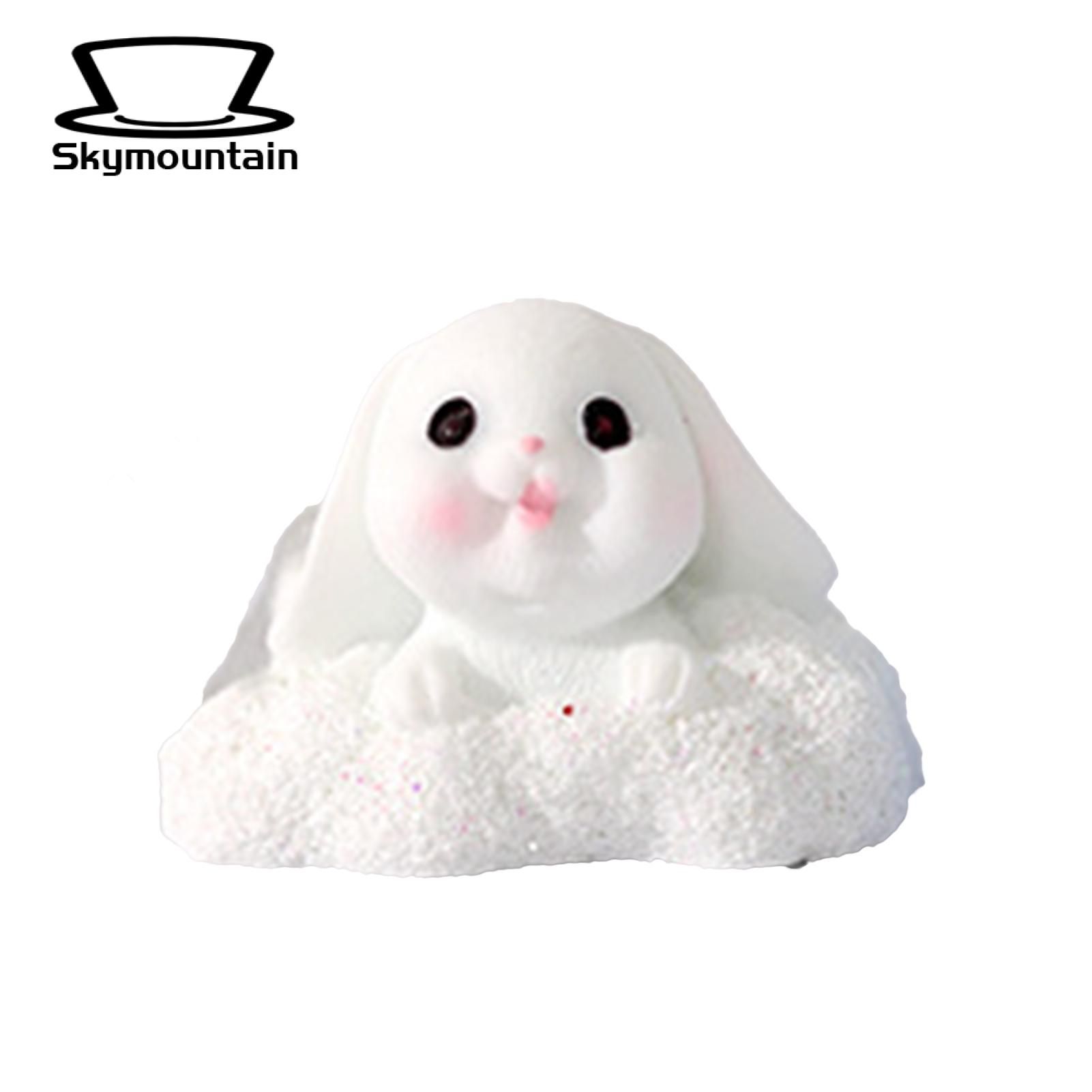 Skymountain Rabbit Figurine Exquisite Cake Decoration Rabbitniature