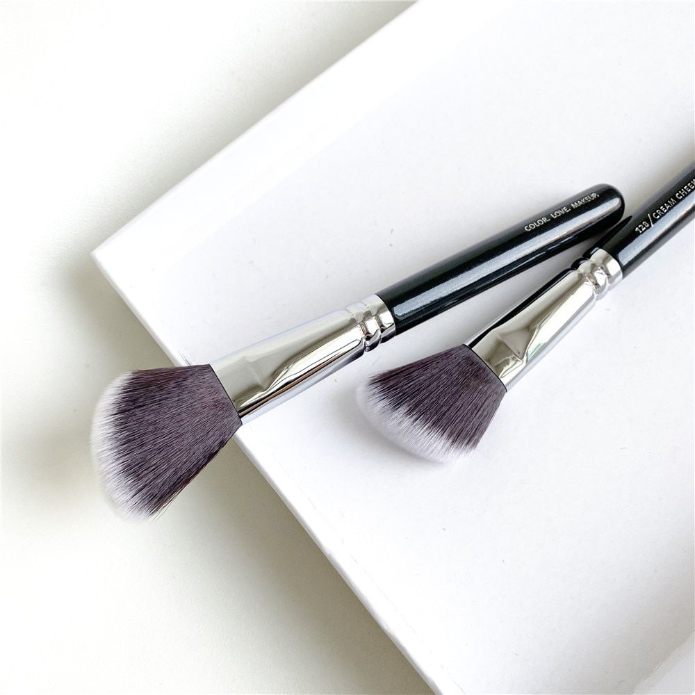 128 CREAM CHEEK / 100 Luxe Face Finish Brush - Soft Anlged Contour Blush Sculpting Powder Makeup Cosmetics Beauty Brush Tools-ZE128