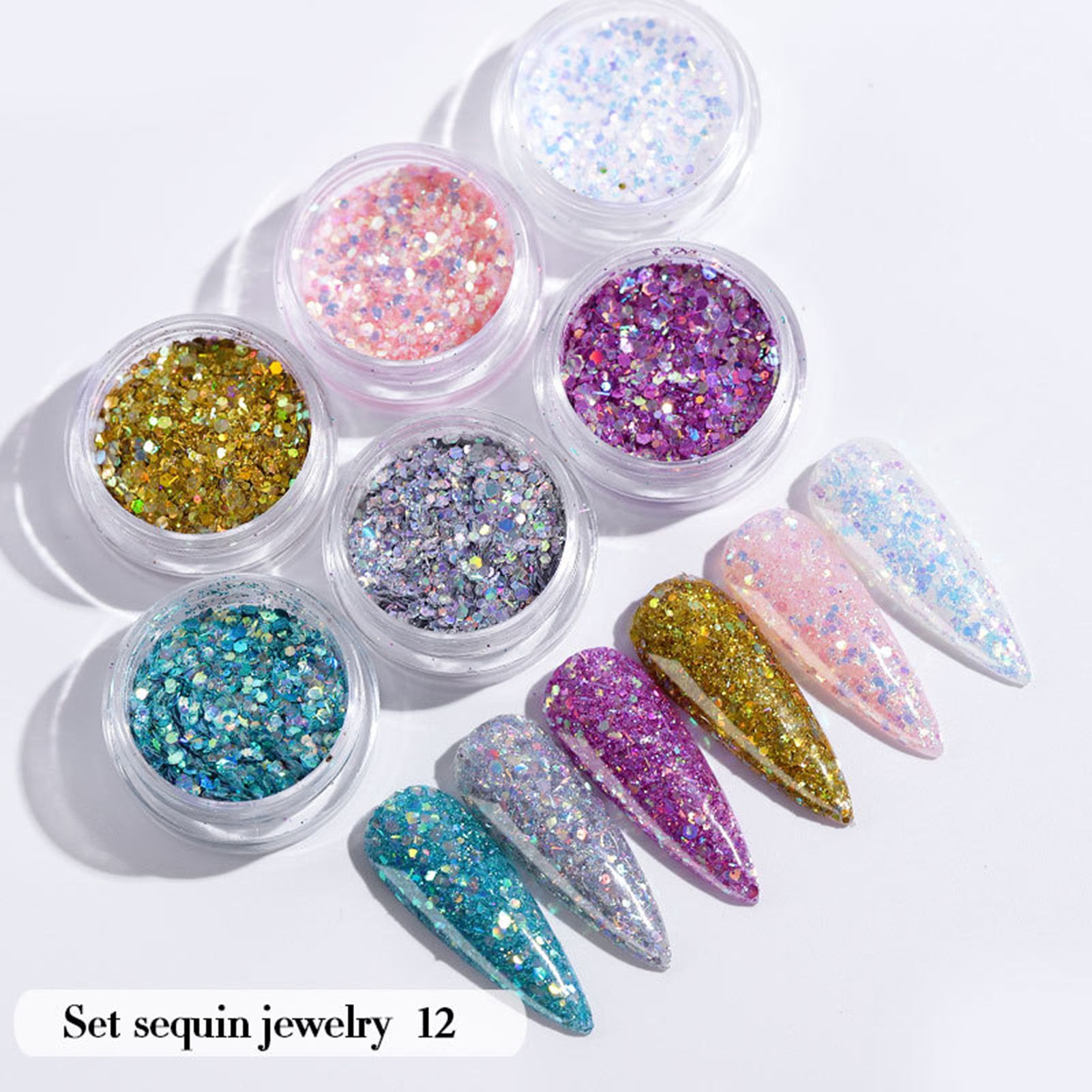 Sequins Nail Glitter Multiple Color Romantic Sequins Jewelry Nail Decor