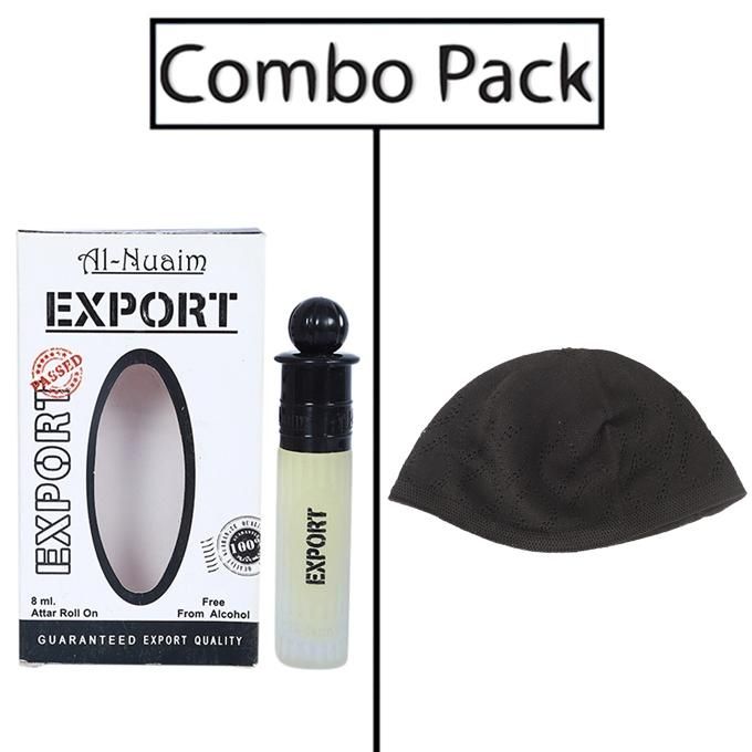 Combo of Mens Black Tupi and Export Attar - 8ml