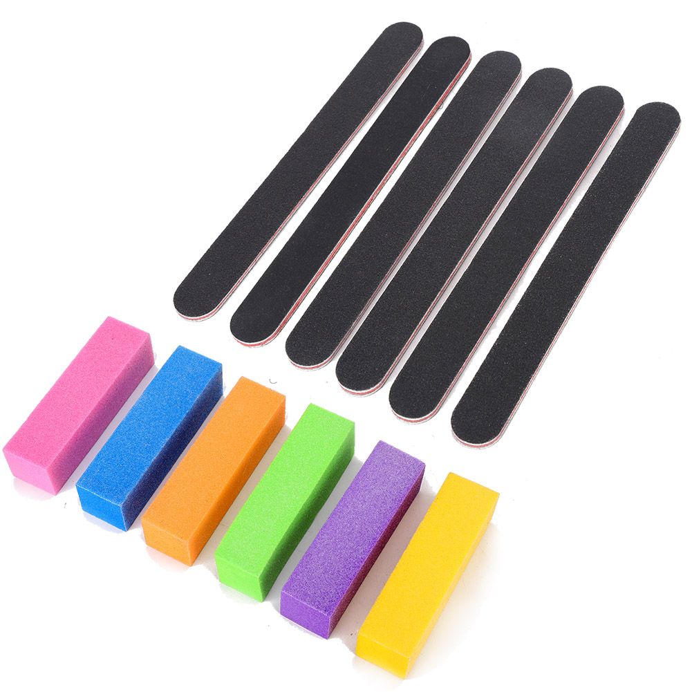 Professional Nail File Durable 12Pcs Files and Buffer for Girls Women