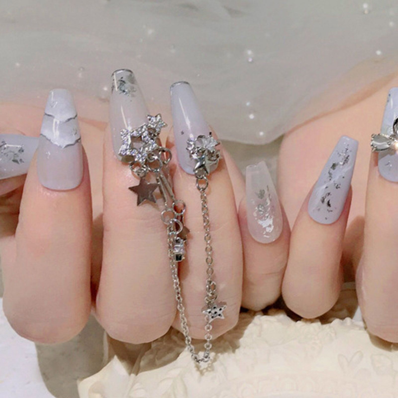 Nail Ornament Easily Sticking DIY Glitter Bows Nail Manicure Craft Ornaments for Beauty