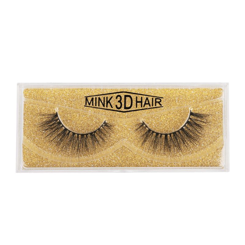 3D mink hair false eyelashes messy long mink hair eyelashes three-dimensional multi-layer thick eyelashes 1 pair DM