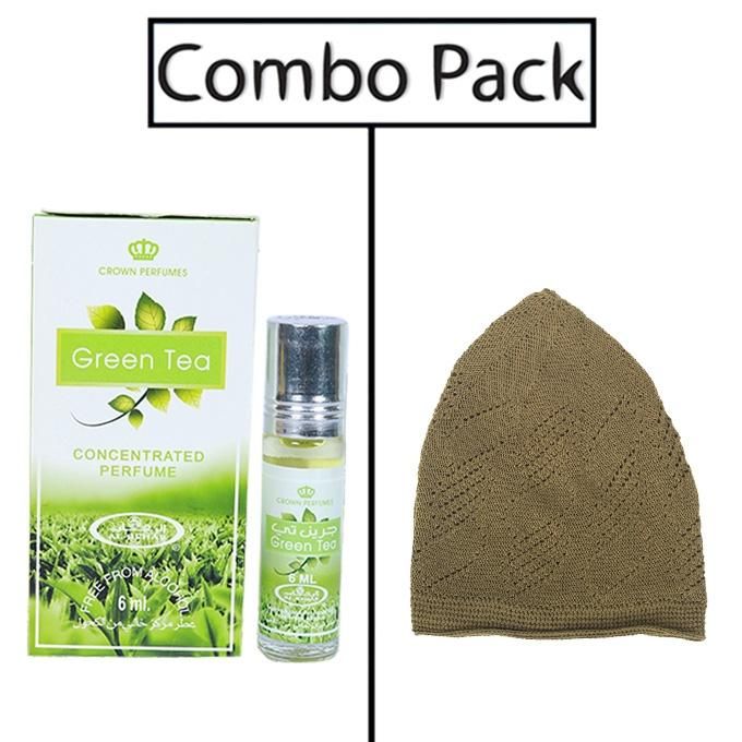 Combo of Al-Rehab Green Tea Attar and Ash Tupi