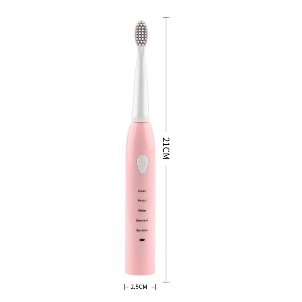 Tooth Cleaning USB Rechargeable Electric Toothbrush 4 Replacement Heads 5 Cleaning Modes Ultrasonic Electric Tooth Brush