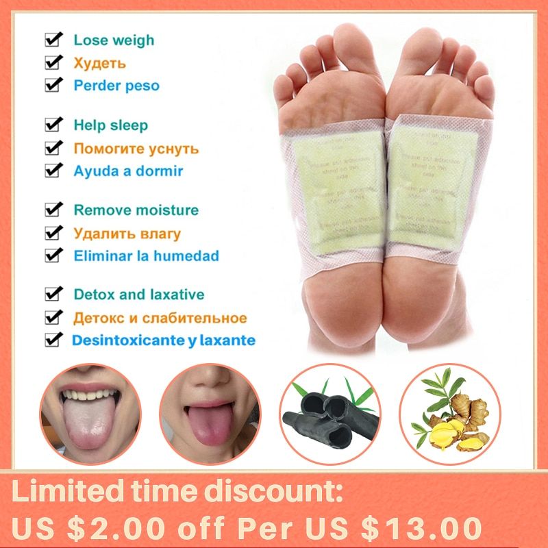 100pcs/lot Kinoki Detox Foot Patchs With Adhersive Foot Care Tool Improve Sleep Bamboo Pads For Foot Detox