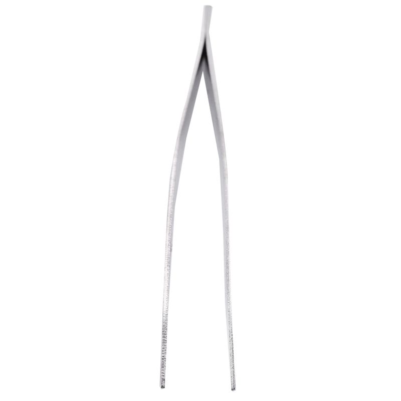 5.9 Inch Long Tone Bent Curved Tip Tweezers Forceps Plier Hand Tool