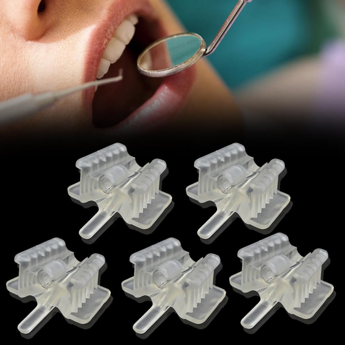 5PCS Dental Silicone Mouth Prop Support Holding Saliva Ejector Suction Tip