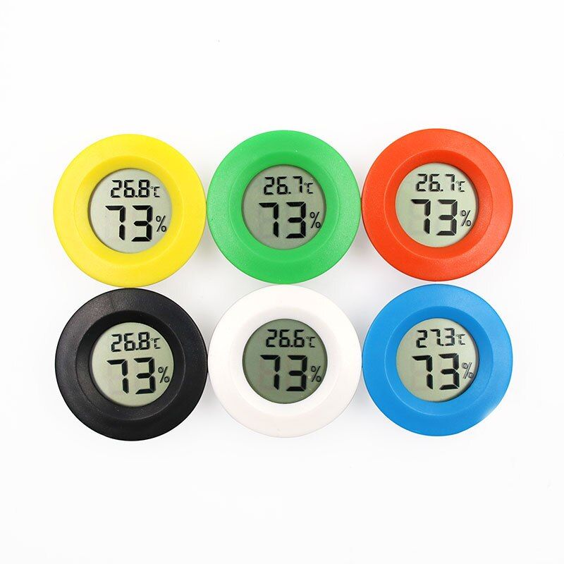 1Pc 2 In 1 Mini LCD Dil Thermometer Hygrometer Indoor Instrument Fridge Freezer Tester Tature Humidity Meter Detector