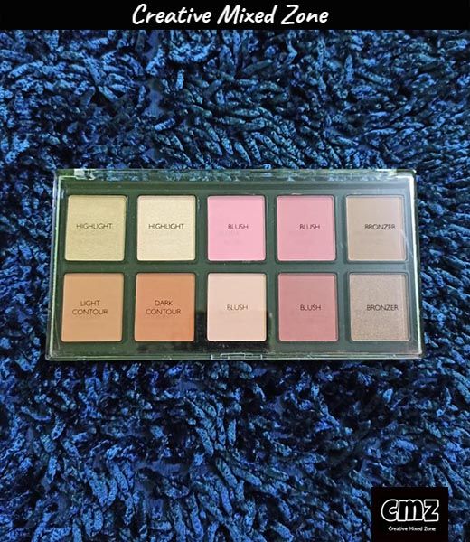 Chanlanya 10 Colour Contour Highlighter Pallet - high lighter
