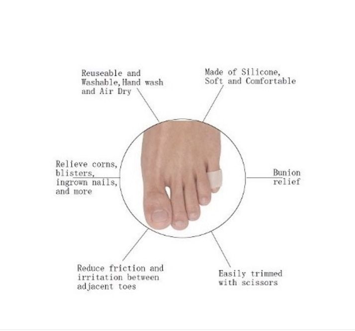 10pcs/5 pairs Silicone little toe tube corns blisters Corrector pinkie protector bunion sleeve toe Bone Brace Support