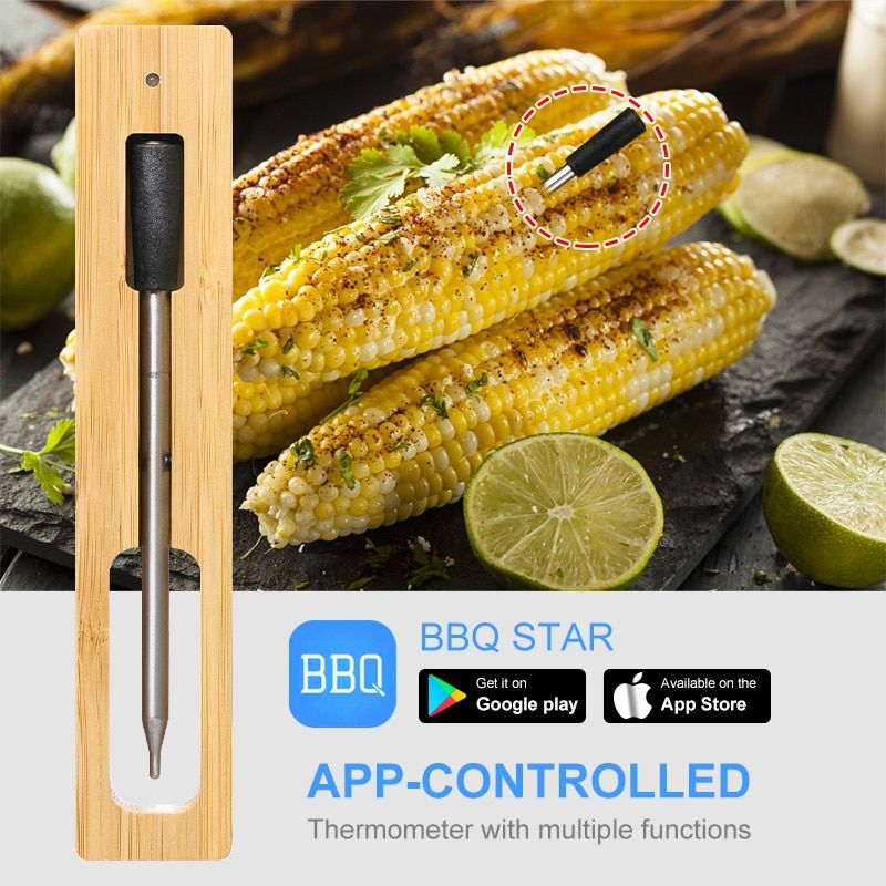 Kitchen Hygrometer For Meat Oven Steak Grill BBQ r Electronic Thermometer Wireless Dil Bluetoothbecue Dual Sensors