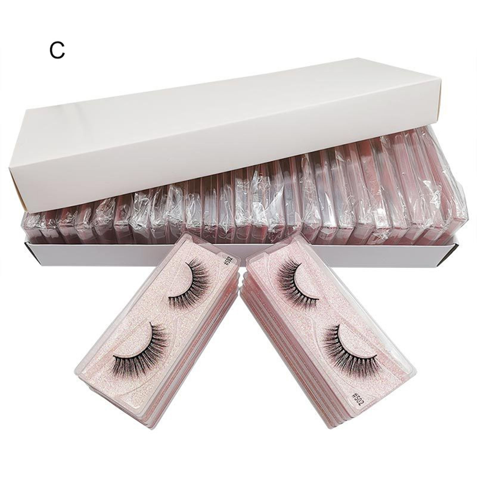 26 Pairs False Eyelash Soft Long Curly Mink Hair Makeup Eye Lash for Girl