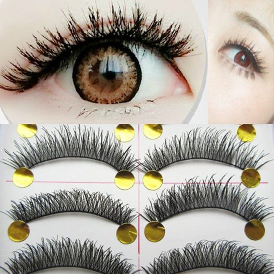 M14 Handmade False Eyelash Without Trace Transparent Stem Pure Manual black