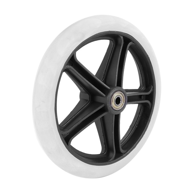 2PCS 200mm (8 inch) Rubber Small Non Marking Wheelchair Wheel Accessories PP Rubber Chair Caster Wheels Roller