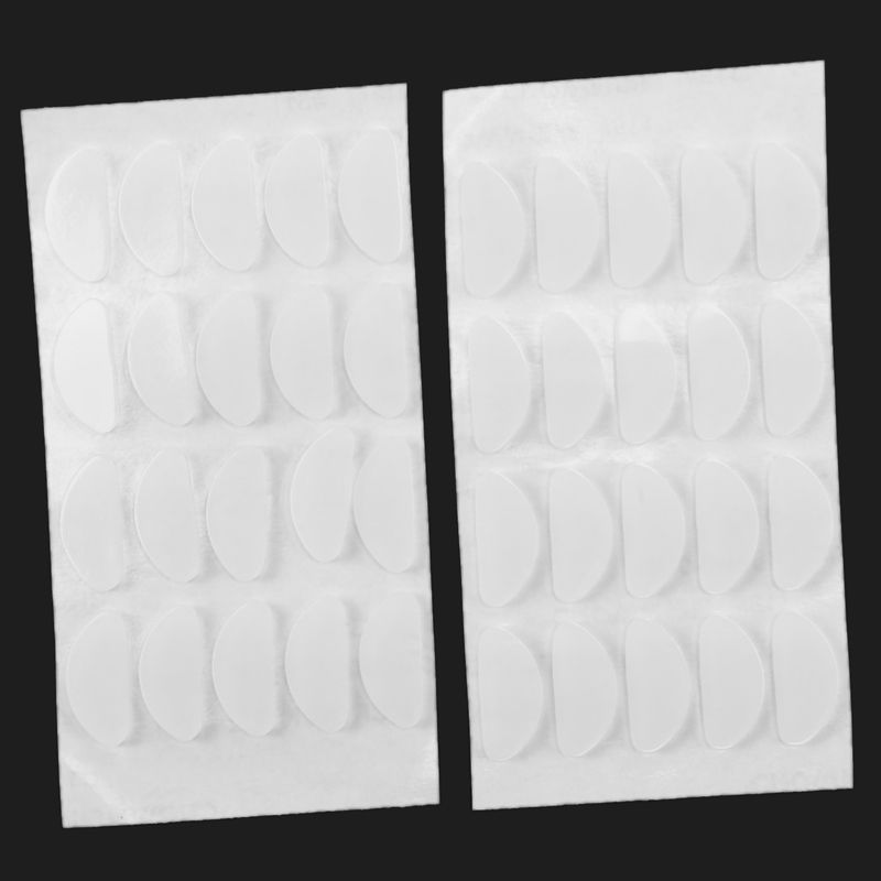 90 Pairs Eyeglasses Nose Pads Glasses Adhesive Silicone Anti-Slip Nosepads for Eyeglass Glasses (Transparent, 1.5mm)