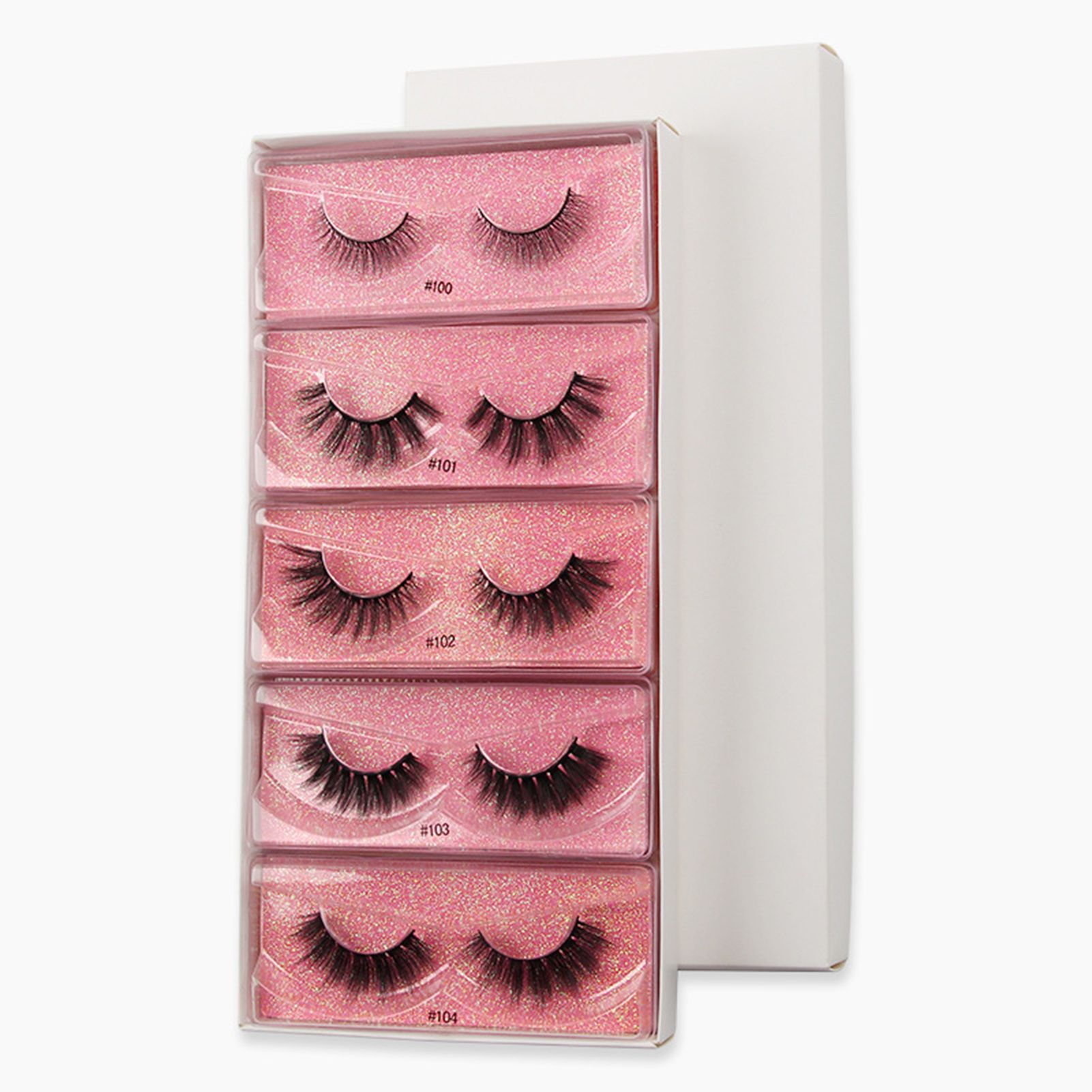 1 Pair Artificial Eyelash Natural Effect Slender Exquisite Imitation Mink Hair Eye Lash for Girl