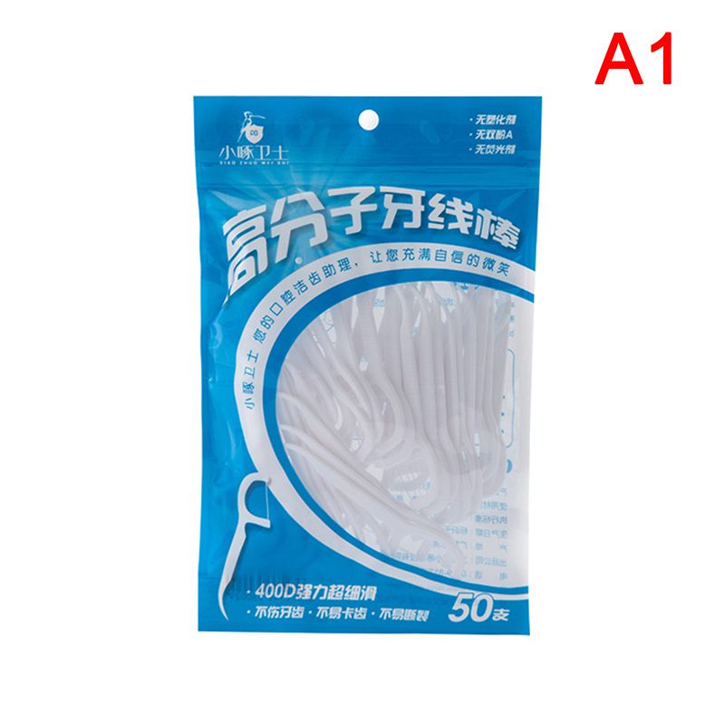 30/50/100pcs White Dental Floss Pick Tooth Cleaner Sticks Creek