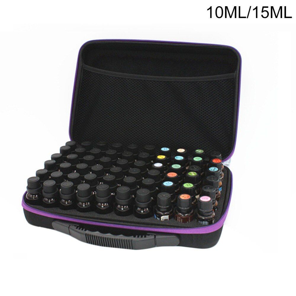 Essential Oil Case 60 Bottles 10/15ML Perfume Oil Essential Oil Storage Box Travel Portable Carrying Holder Nail Polish Collect