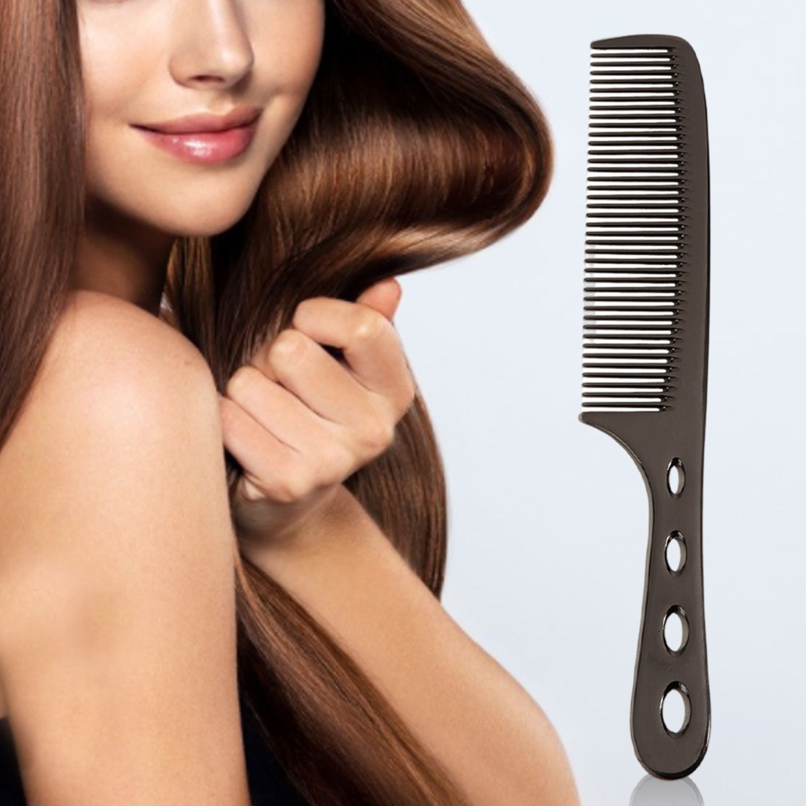 Hair Comb Carefully Polished Spe Aluminum Hair Cutting Comb