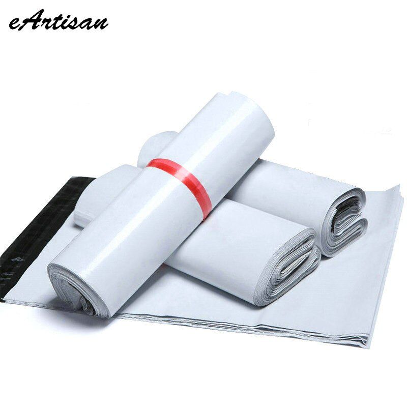 10Pcs/Lot Courier Bags White Self-seal Adhesive Storage Bags Plastic Poly Envelope Mailer Postal Mailing Bags Courier Envelope
