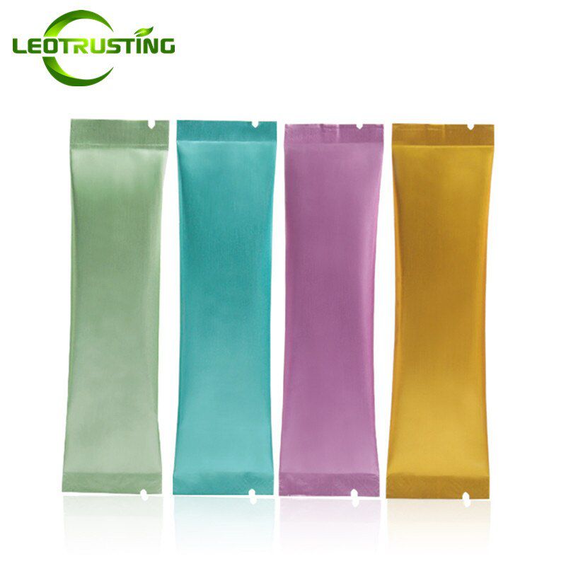 Leotrusting 500pcs 30x120mm all Color Aluminum Foil Open Top Bag Coffee Fruit Powder Trial Packaging Bag Heat Sealing Bags
