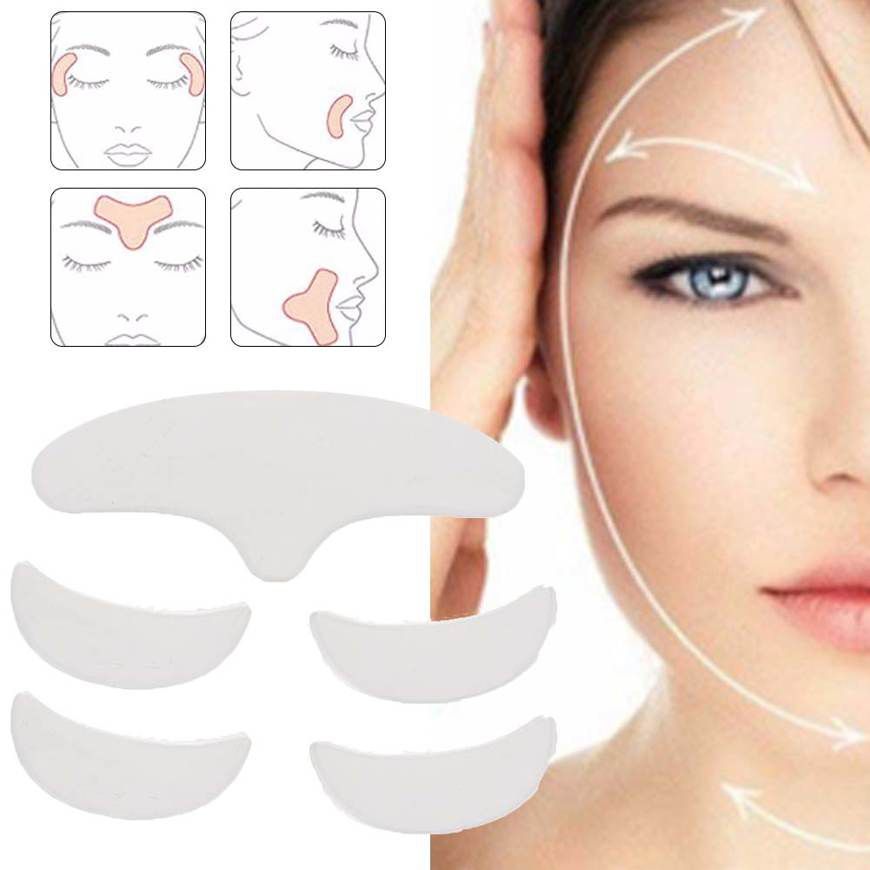 Skin Lifting Patch 5Pcs Anti Wrinkle Silicone Pad Reusable Washable Forehead Eye Face