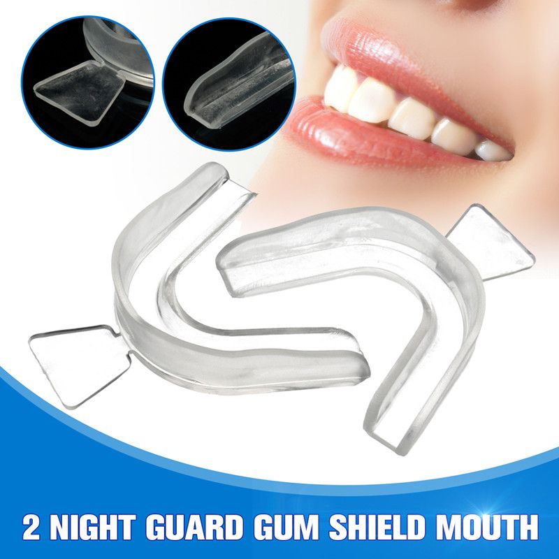 2 NIGHT GUARD Health GUM SHIELD MOUTH TRAYS FOR BRUXISM TEETH GRINDING -