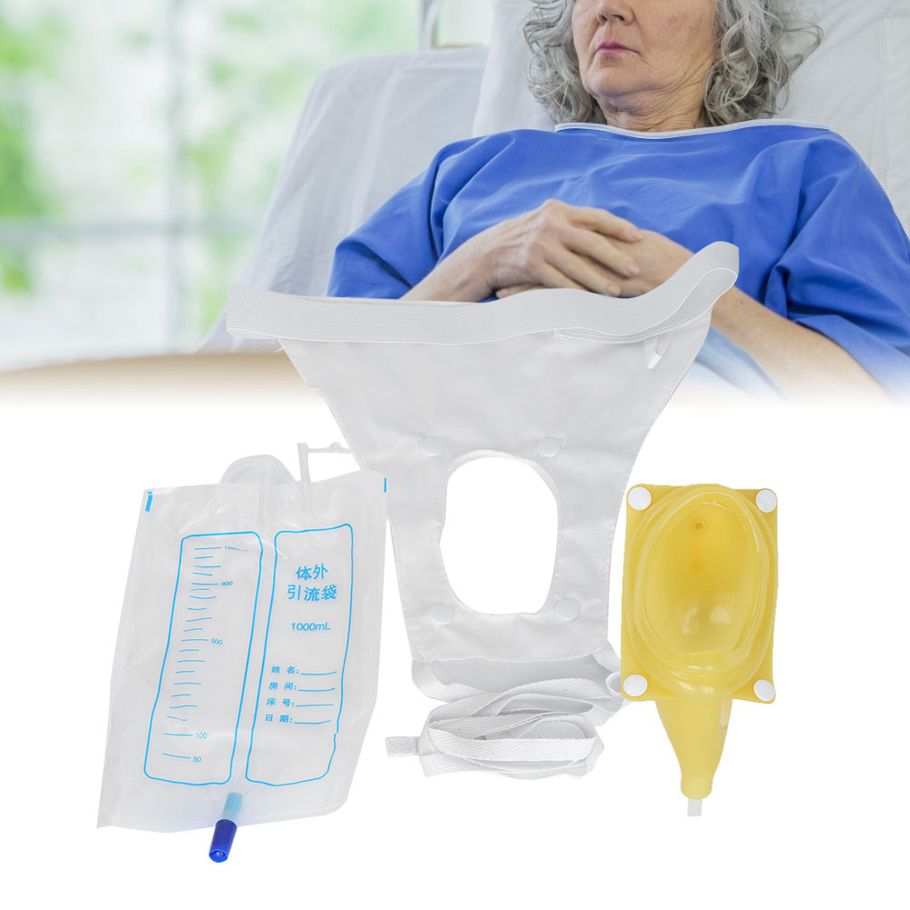 Silicone Urine Collector Bag Adults Urinal with Urine Catheter Bags for Older Men Woman