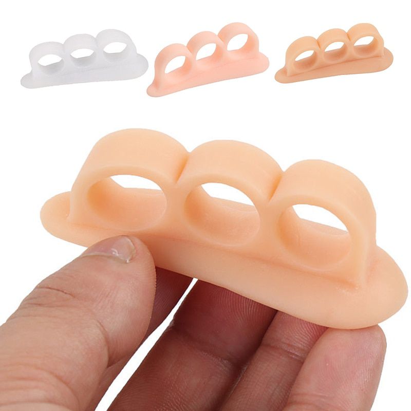 2Pcs=1Pair Silicone Hammer Toe Straightener Corrector for Curled Toes HalValgus Feet Foot Care Bunion Adjuster Tool