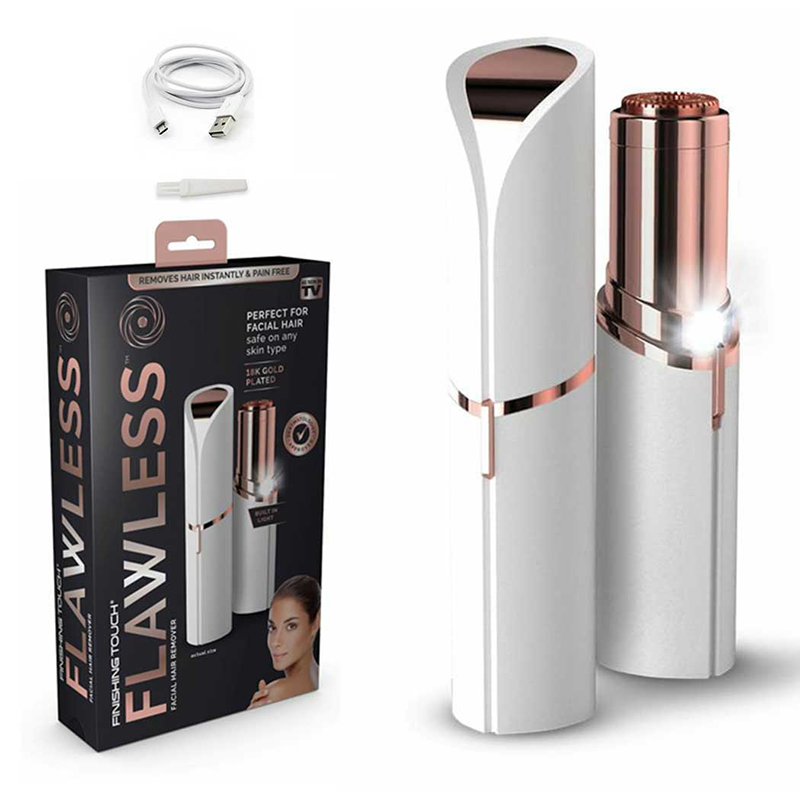 USB Rechargeable Flawless Facial Hair Remover for Women
