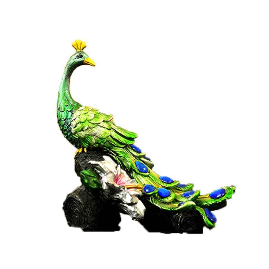 Peacock Statue High Simulation Accurately Designed Delicate Peacock Statue