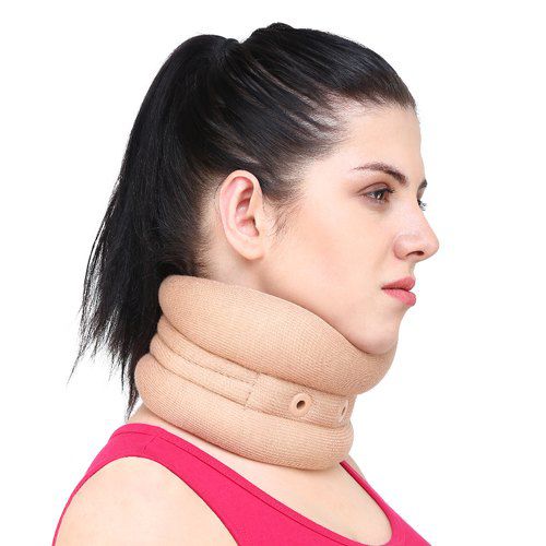 Soft Cervical Collar with Chin Support Size S/M/L/XL (Cervical Collar for Neck Pain/Neck Belt for pain/Orthopaedic Neck Collars - Back Support Belt