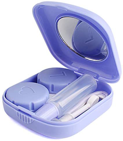 Portable Contact Lens Case Travel Kit Mirror +bottle + tweezers Container Holder