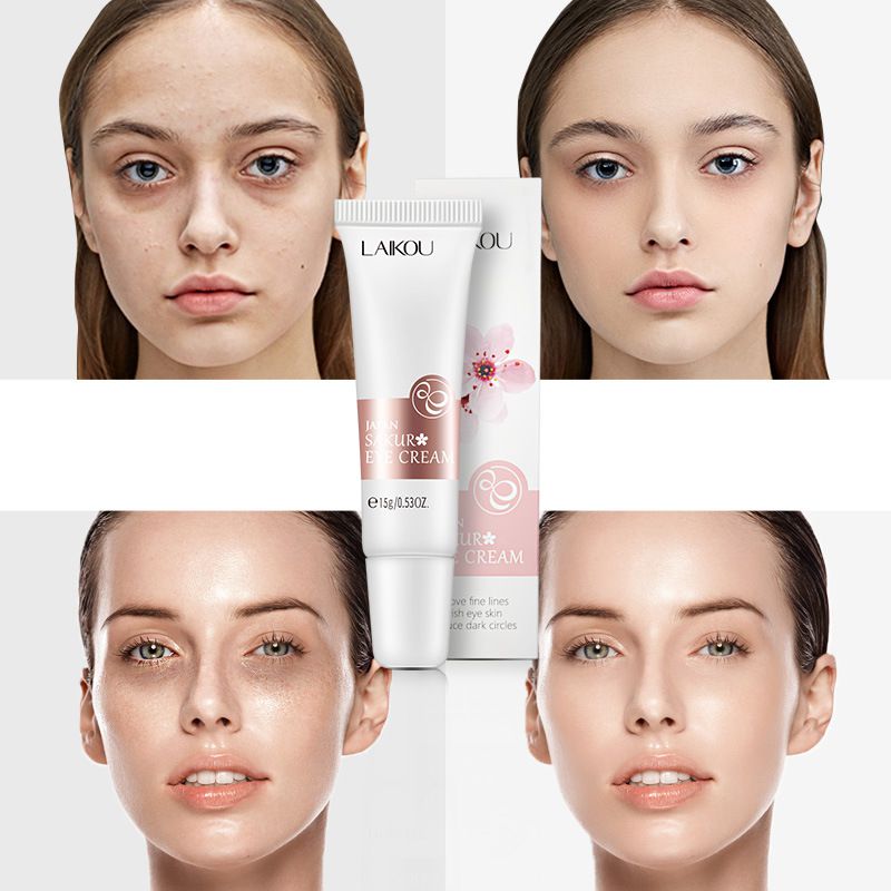 LAIKOU sakura multifunction deeply repair nourish eye cream reduce dark circles anti wrinkle eye cream private label