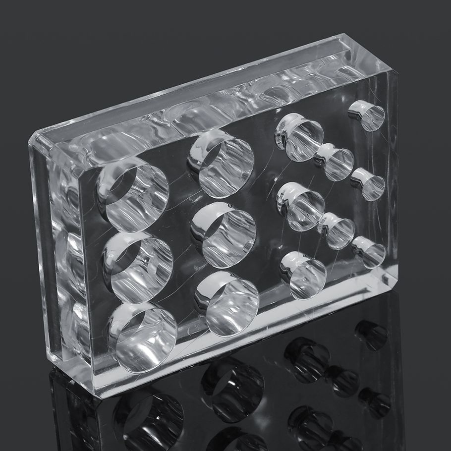 New Square Tattoo Ink Cap Holder ment Cups Stand Acrylic Transparent Makeup Crystal Rack