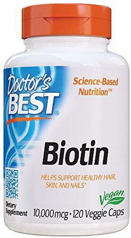 Doctor's Best Biotin to Support Hair, Skin, Nails, 120 Count  (120 Tablets)