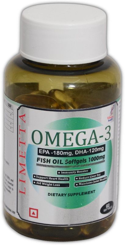 Limetta Omega 3 Fish Oil Capsules  (1000 mg)