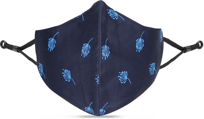 TNG Cotton Mask 17 Navy Cloth Mask With Melt Blown Fabric Layer  (Free Size, Pack of 1, 4 Ply)