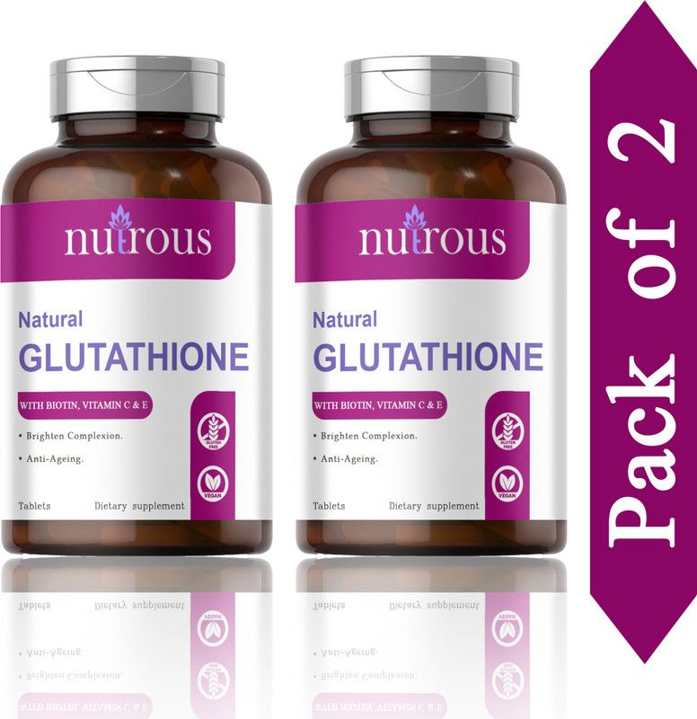 Nutrous L Glutathione Skin Lightening with Vitamin E & C Tablets (G202)  (120 Tablets)