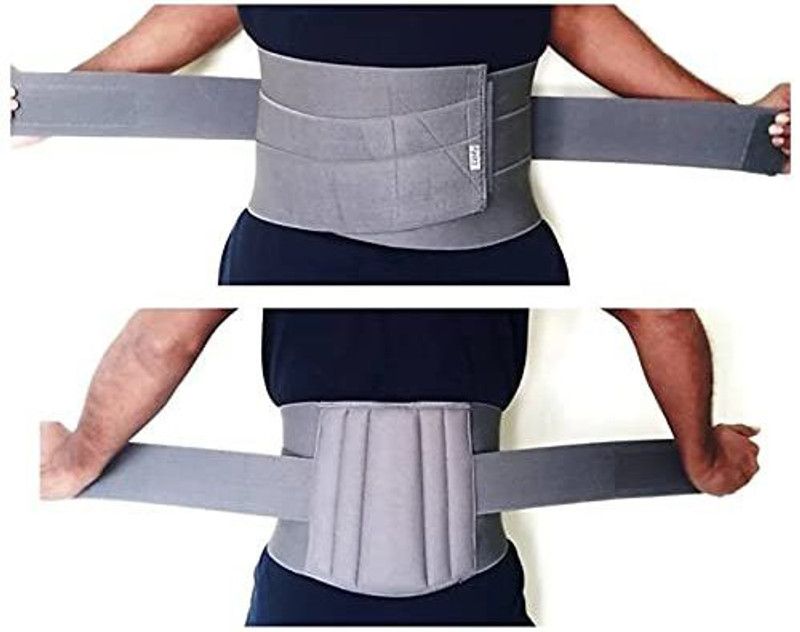 Anshelite INDIA Lumbar Support Waist belt for Back Pain Relief Lumbar Support (Grey) Back Support  (Grey)
