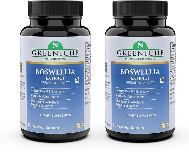 Greeniche Boswellia Serrata Extract 500mg for Healthy Joints – 60 Veg Capsules (PACK OF 2)  (2 x 60 No)