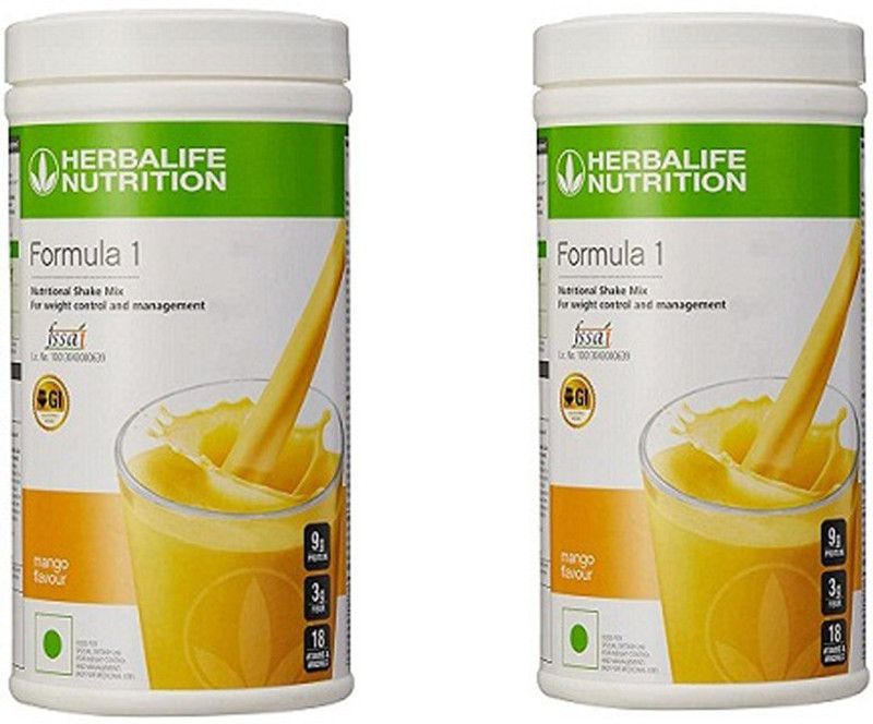 HERBALIFE Formula 1 Nutritional Shake - Mango Flavor For Weight Loss 2 PCS Plant-Based Protein  (1000 g, Mango)