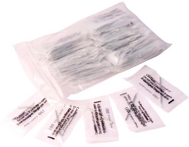 Mumbai Tattoo PIERCING NEEDLE SET OF 10PC 12G Medical Needle  (Mullti Color)