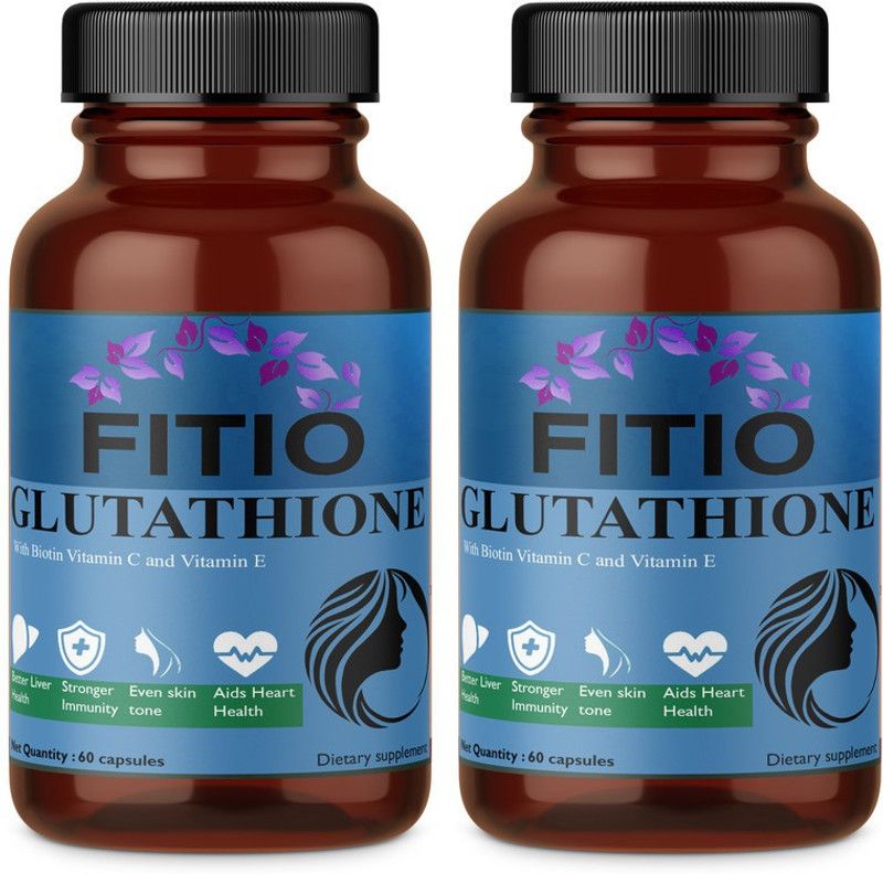 FITIO L Glutathione Skin Lightening with Vitamin E & C(Pack Of 2) Premium  (2 x 60 No)