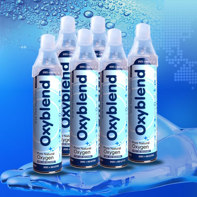 OXYBLEND Flavored Portable Oxygen Cylinder Can (Combo of 6) Portable Oxygen Can